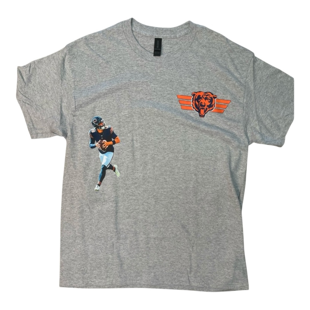 Caleb Williams bears Gray Sports Graphic T-Shirt
